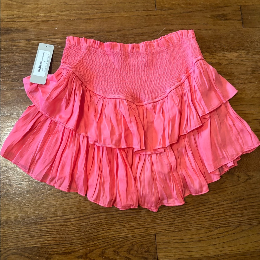 bright pink flowy skirt